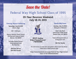 FWHS 1995 20-Year Reunion Info
